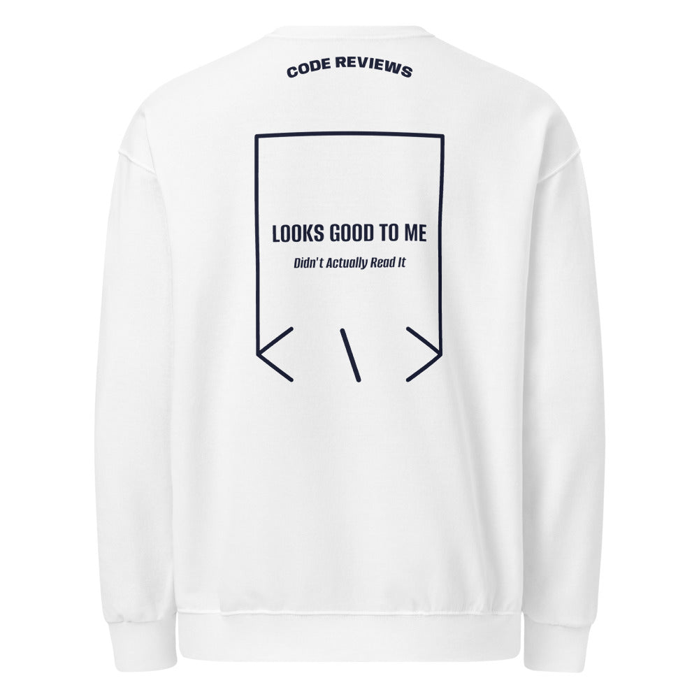 Looks Good To Me — White J. Navy back mockup