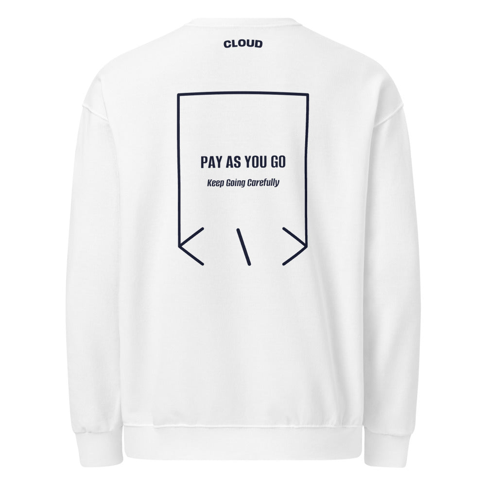 Pay As You Go — White J. Navy back mockup