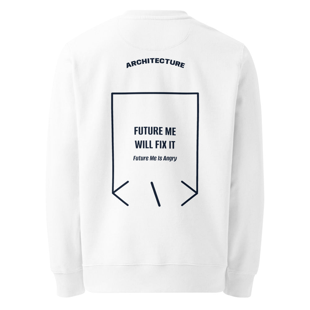 Future Me Will Fix It — White French Navy back mockup