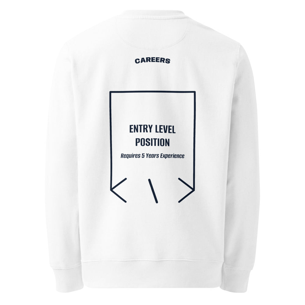 Entry Level Position — White French Navy back mockup