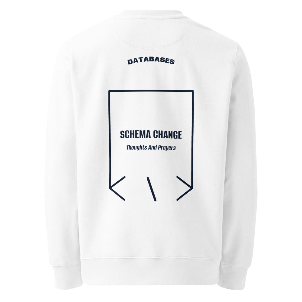 Schema Change — White French Navy back mockup