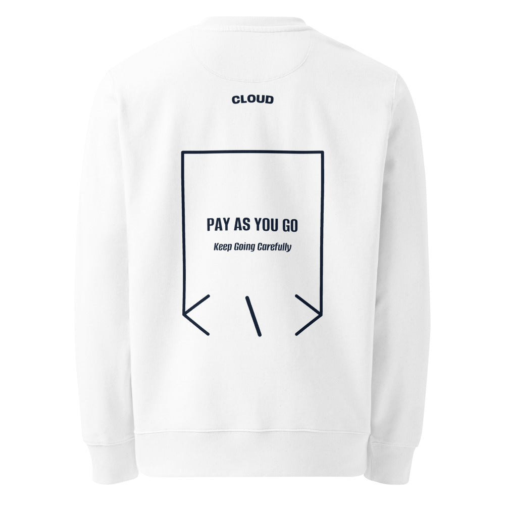 Pay As You Go — White French Navy back mockup