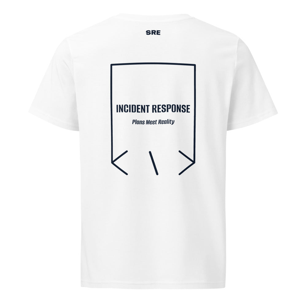 Incident Response — White French Navy back mockup