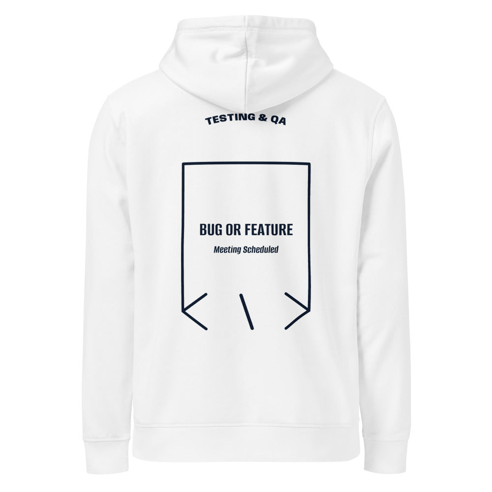 Bug Or Feature — White French Navy back mockup