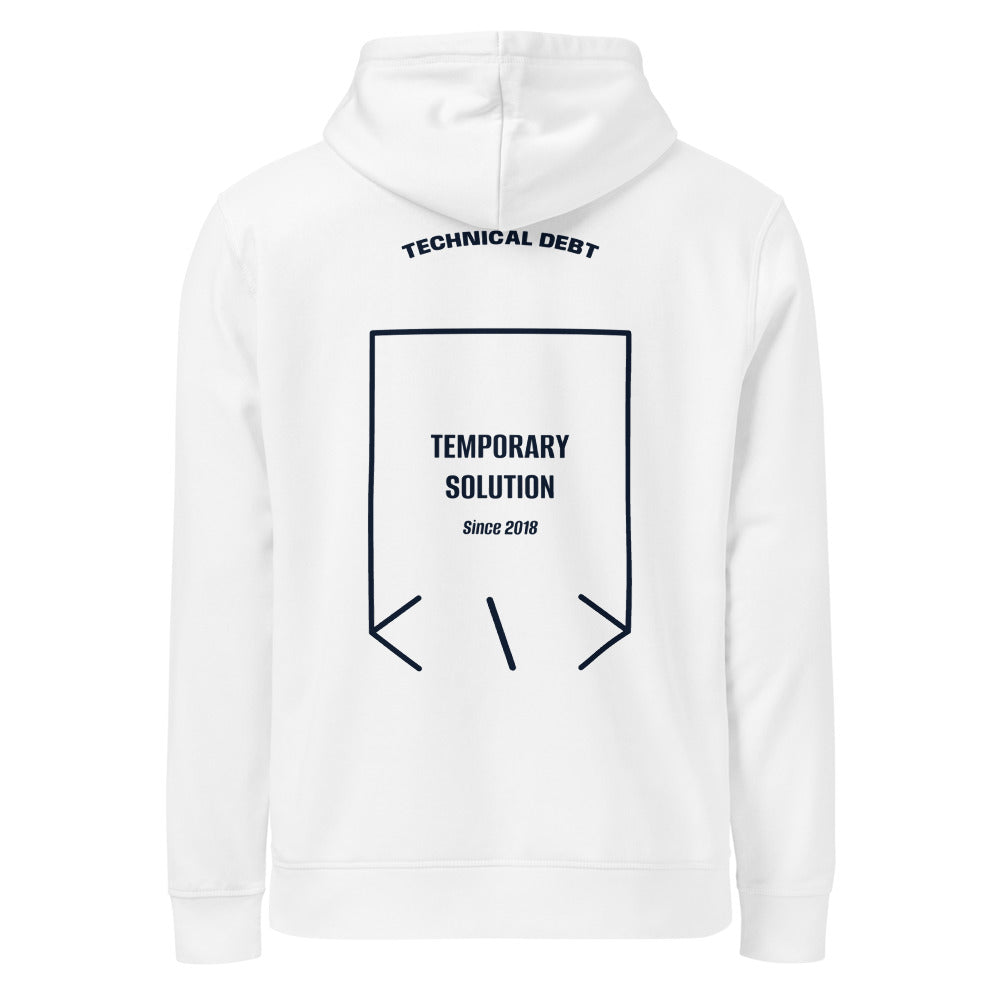 Temporary Solution — White French Navy back mockup