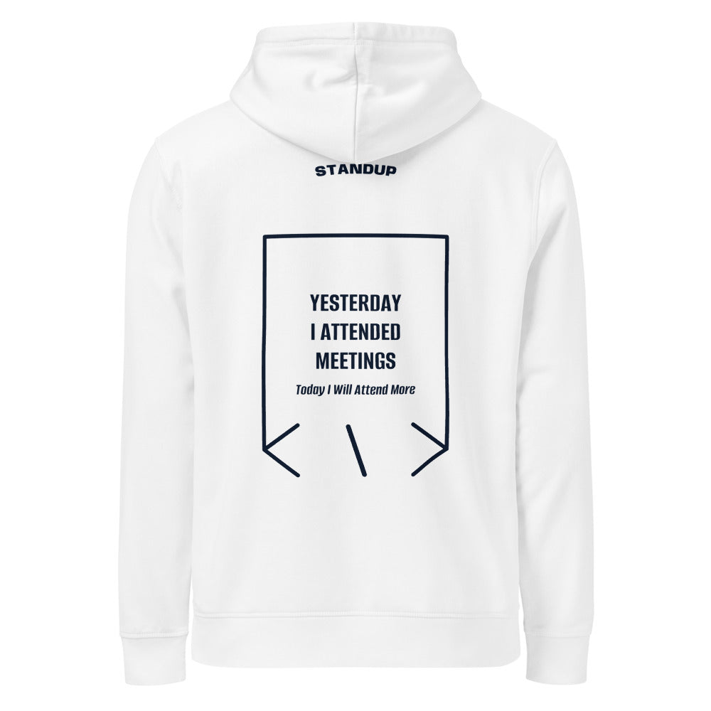 Yesterday I Attended Meetings — White French Navy back mockup