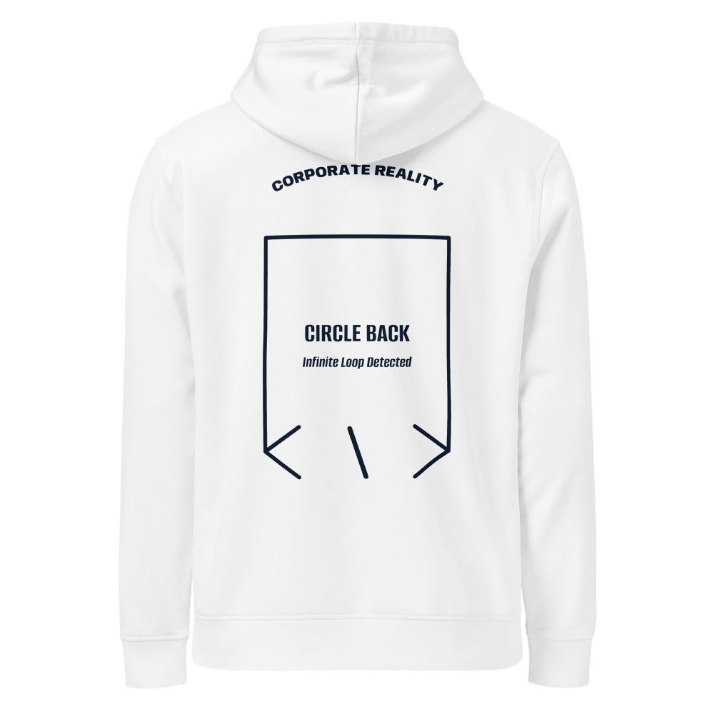 Circle Back — White French Navy back mockup