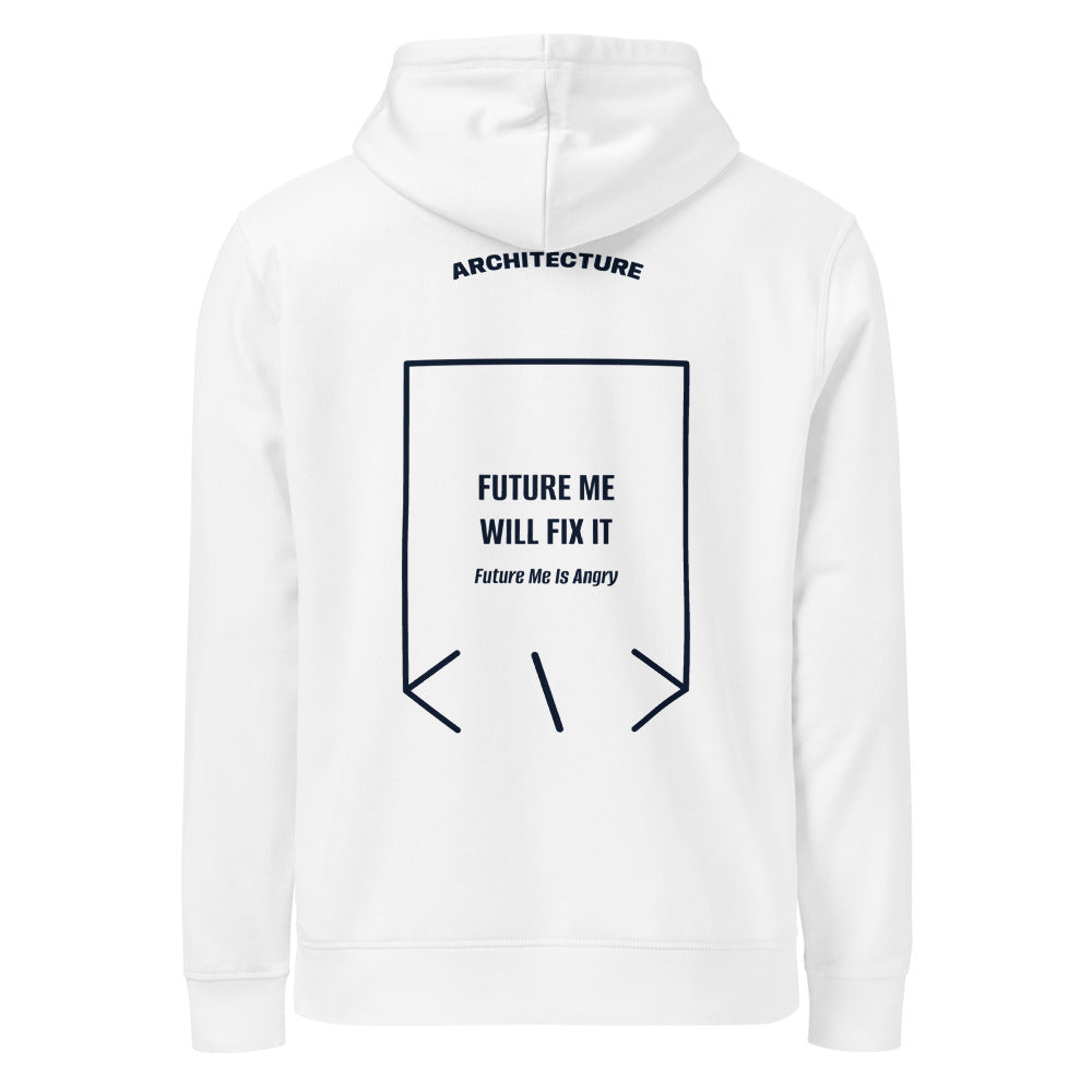 Future Me Will Fix It — White French Navy back mockup
