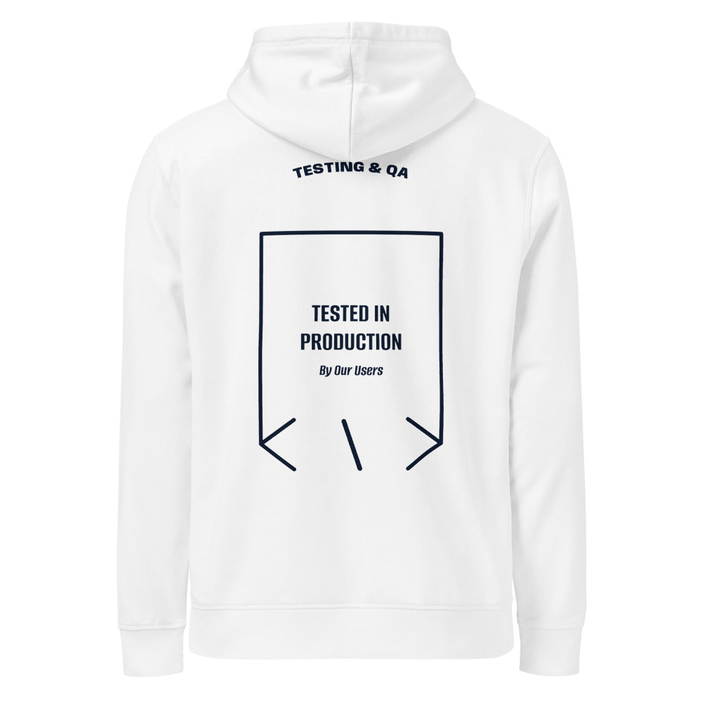 Tested In Production — White French Navy back mockup
