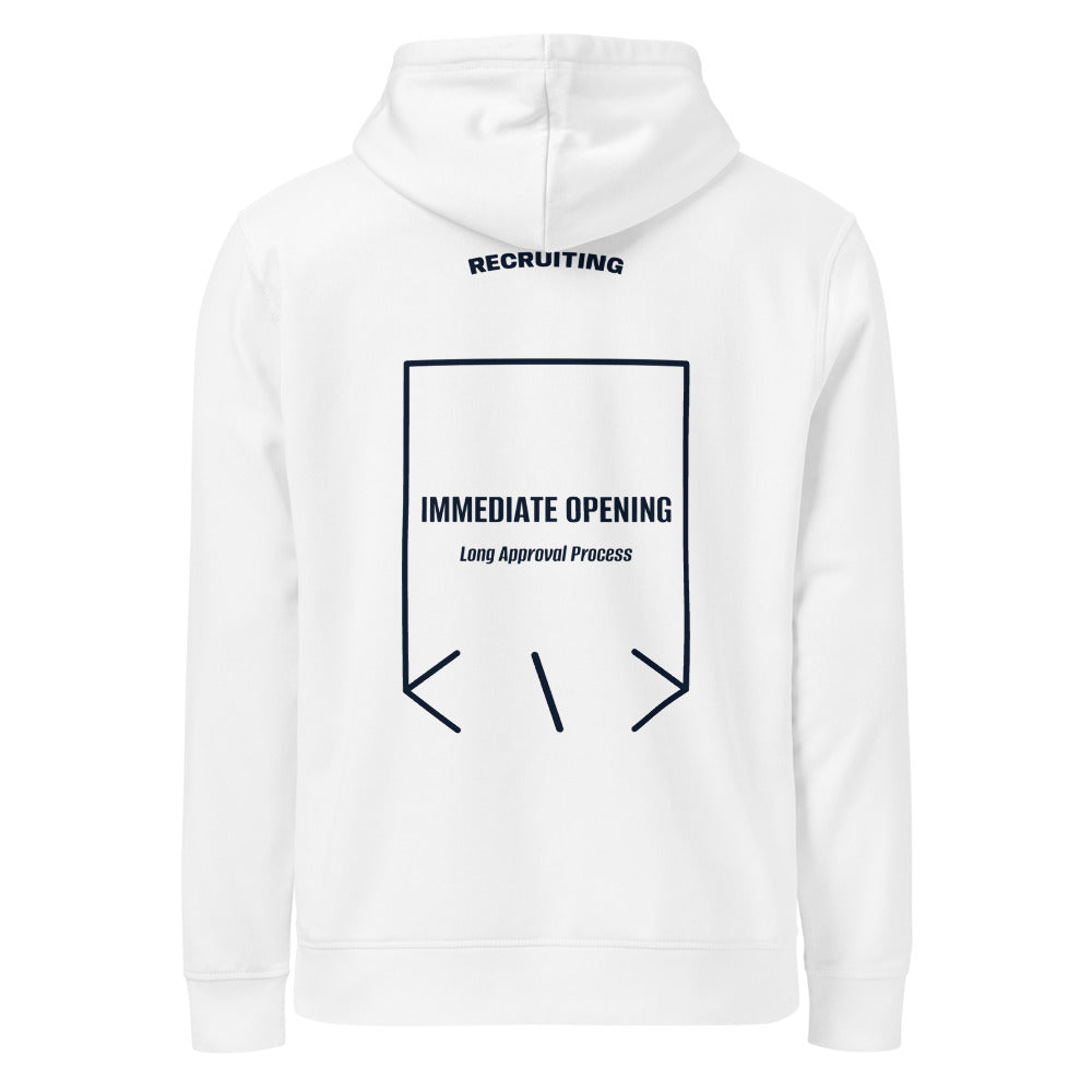 Immediate Opening — White French Navy back mockup