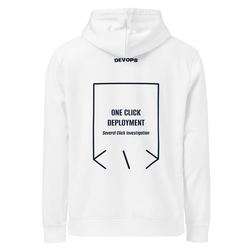 One Click Deployment — White French Navy back mockup