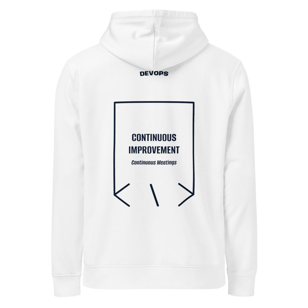 Continuous Improvement — White French Navy back mockup