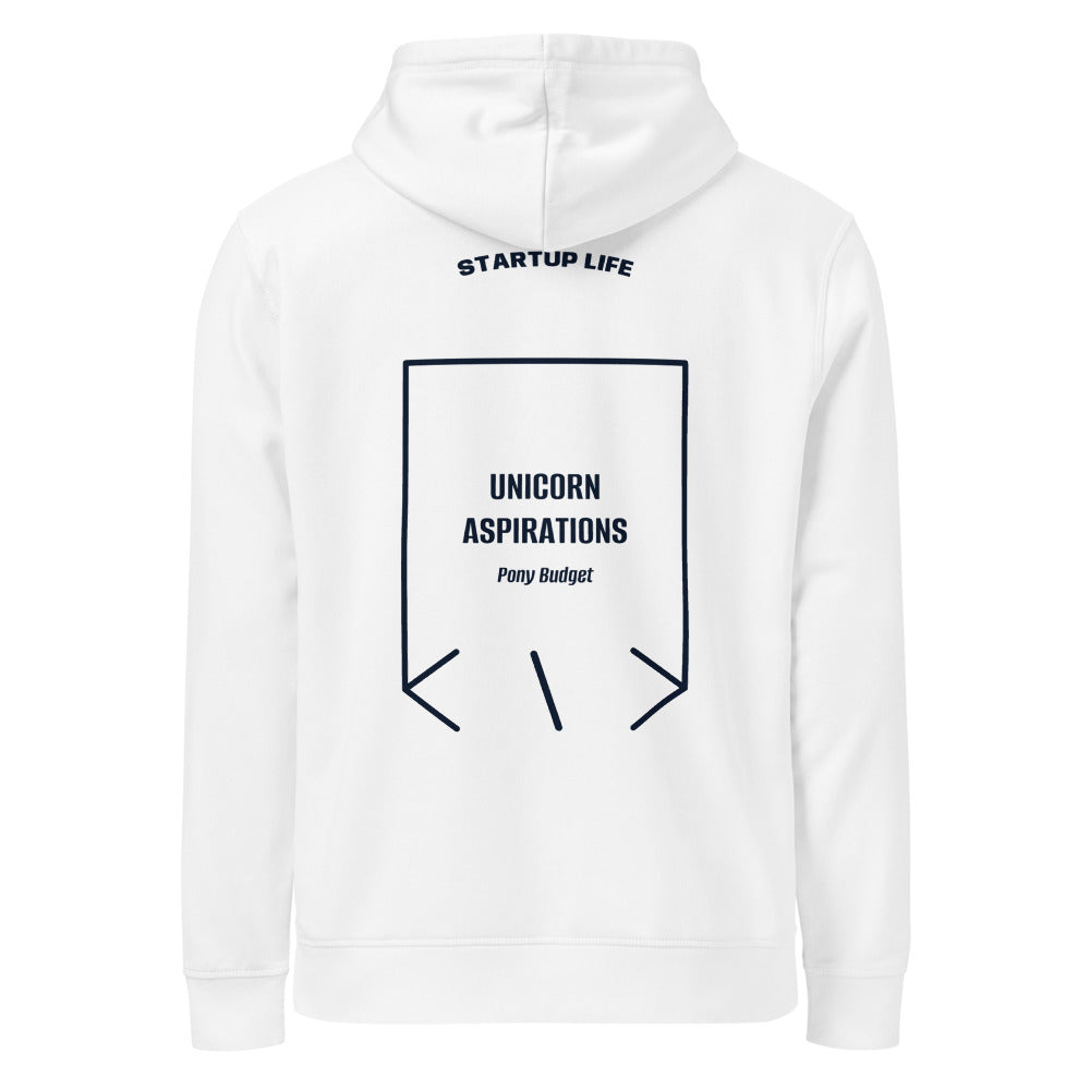 Unicorn Aspirations — White French Navy back mockup