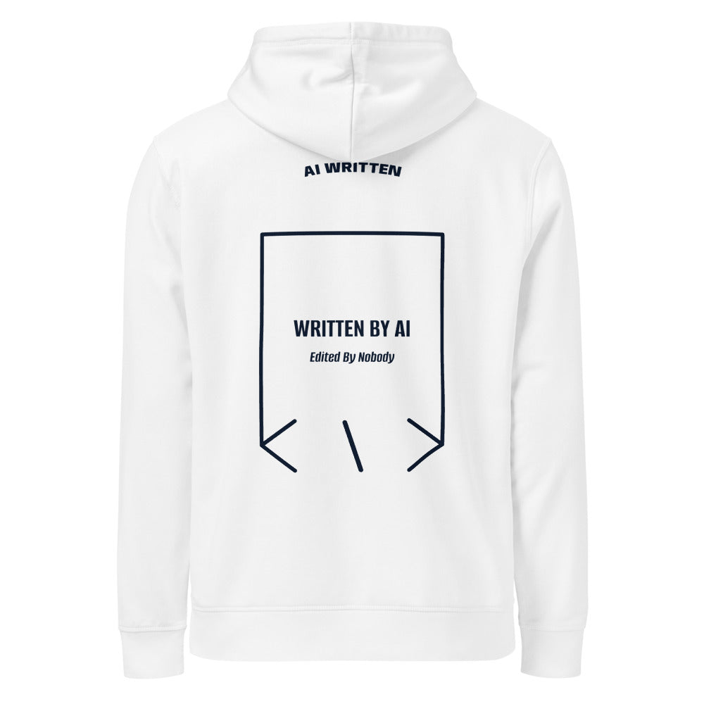 Written By AI — White French Navy back mockup