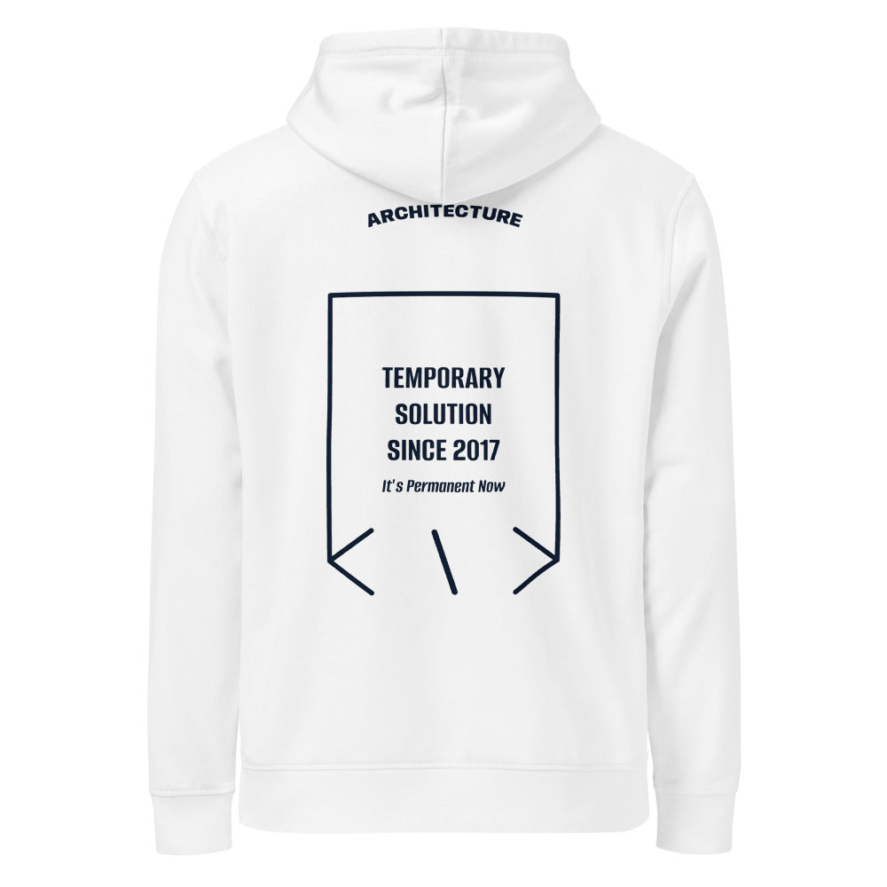 Temporary Solution Since 2017 — White French Navy back mockup