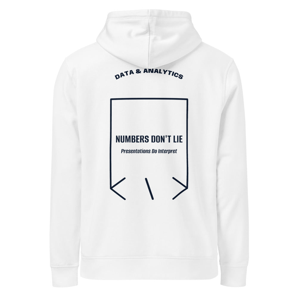 Numbers Don't Lie — White French Navy back mockup