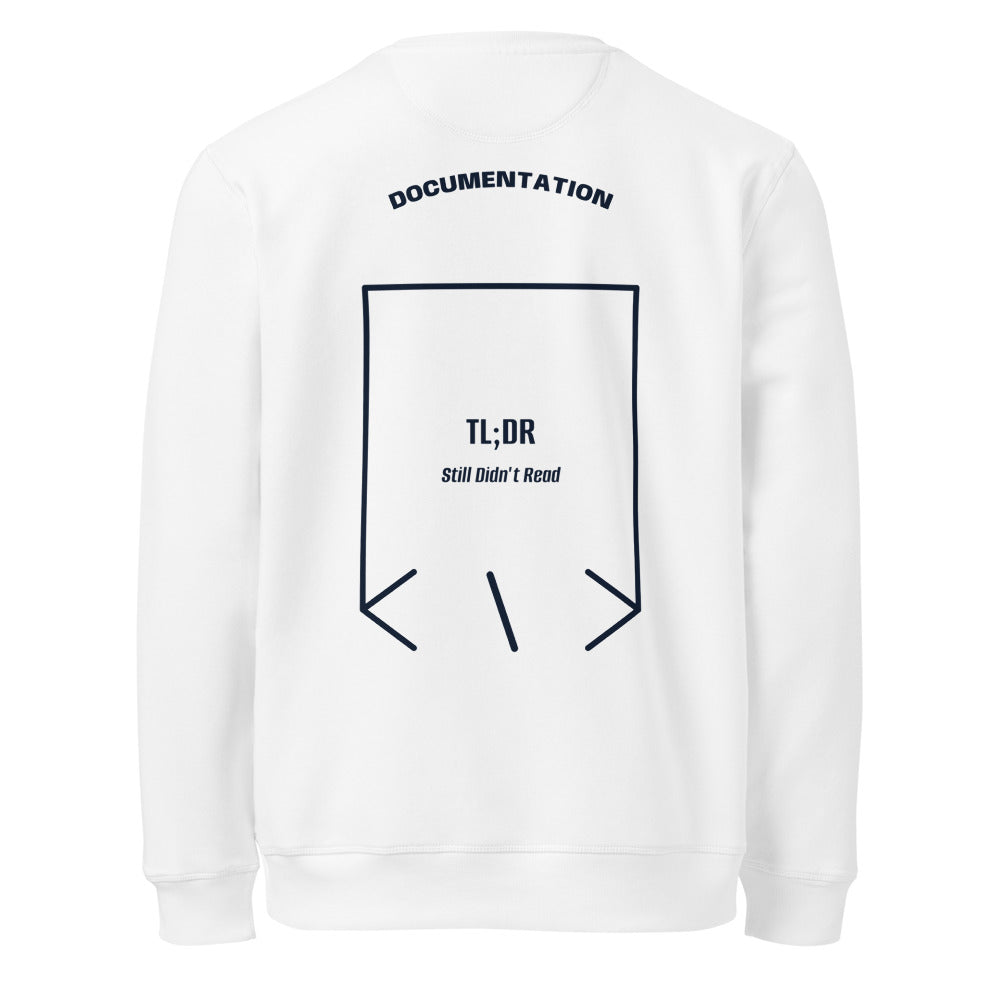 TL;DR — White French Navy back mockup