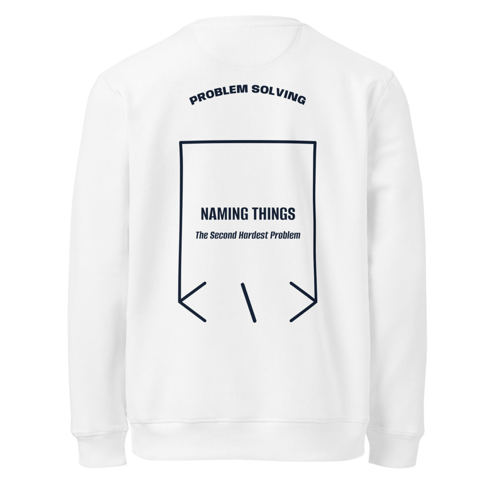 Naming Things — White French Navy back mockup