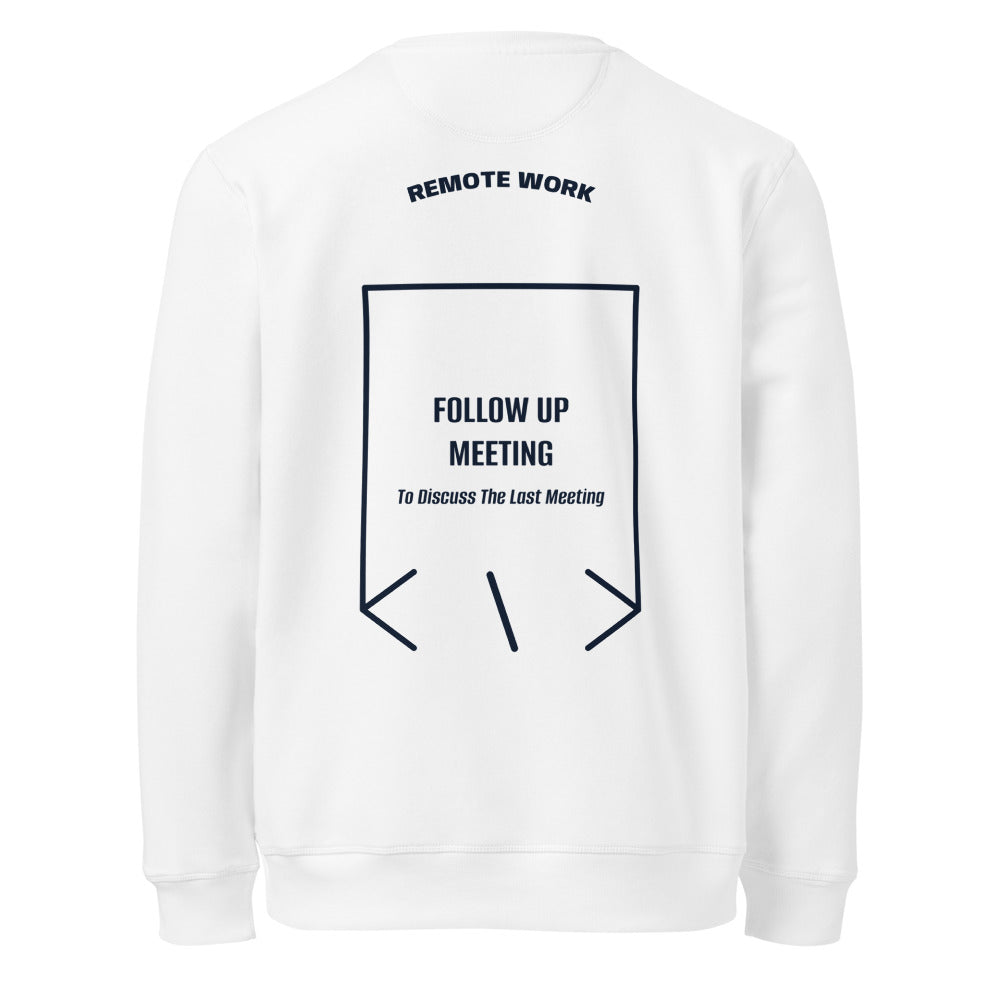 Follow Up Meeting — White French Navy back mockup