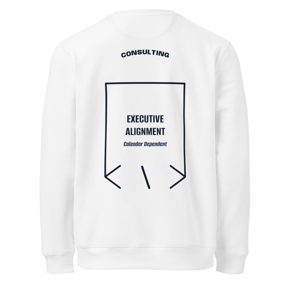Executive Alignment — White French Navy back mockup