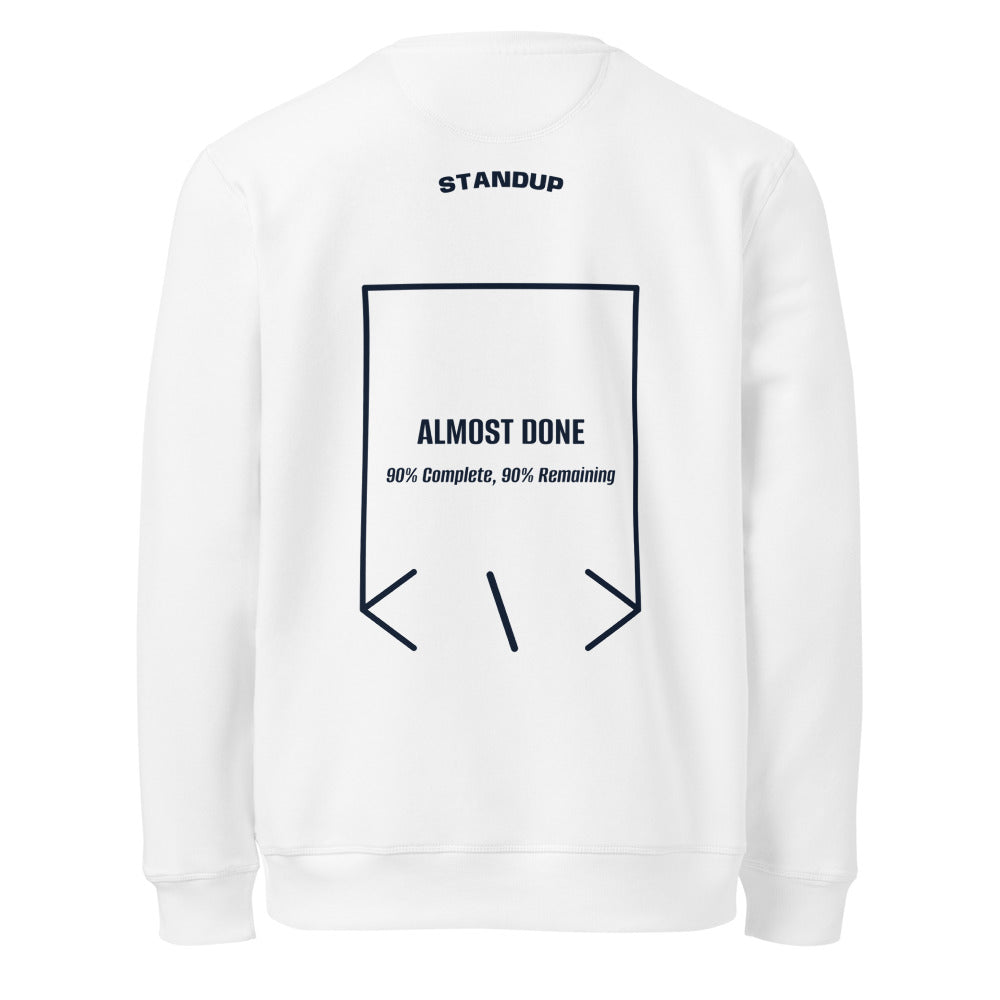 Almost Done — White French Navy back mockup