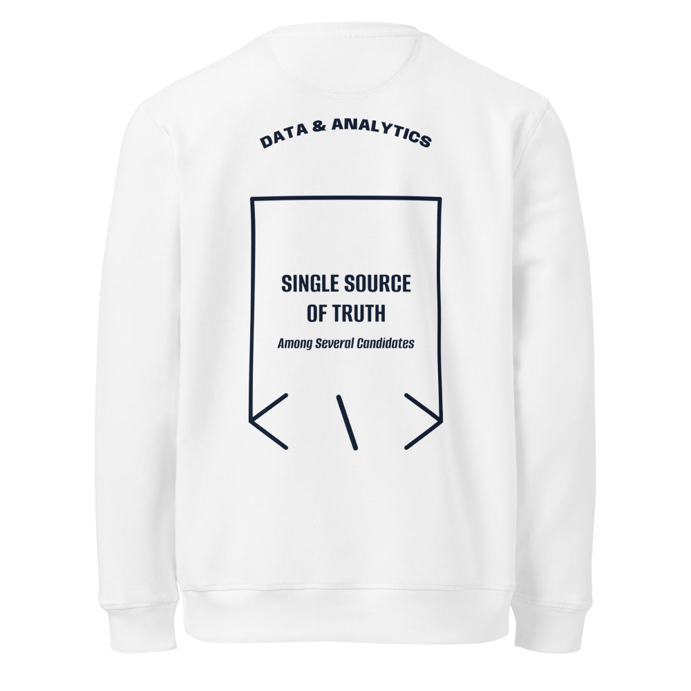 Single Source Of Truth — White French Navy back mockup
