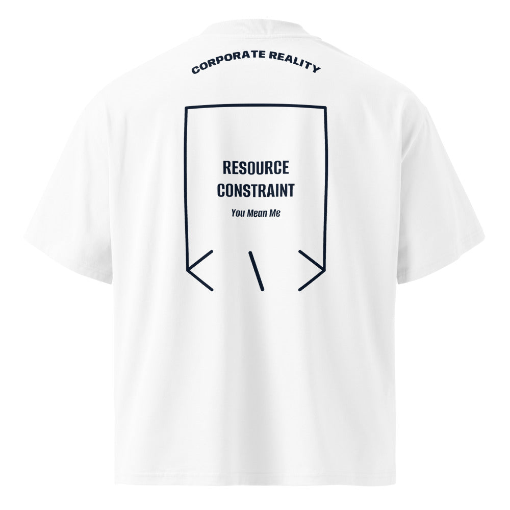 Resource Constraint — White French Navy back mockup