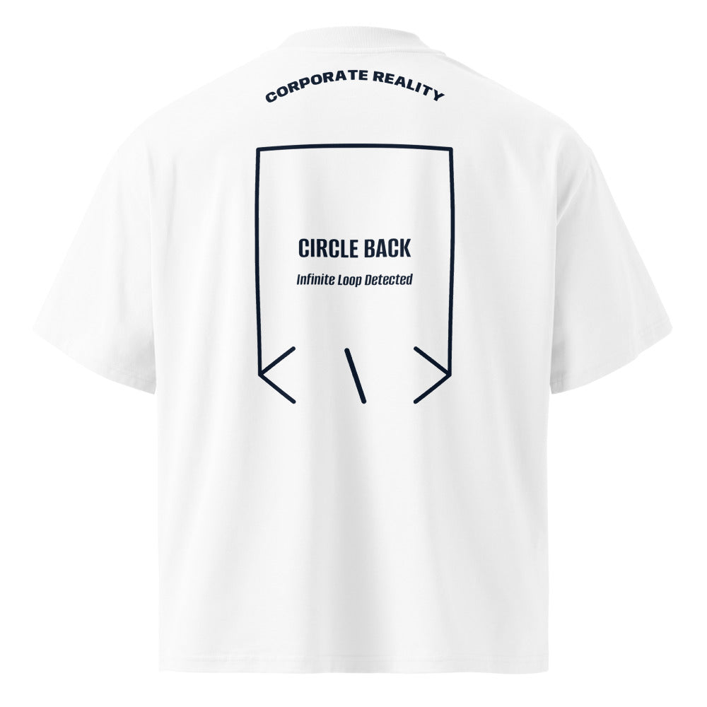 Circle Back — White French Navy back mockup
