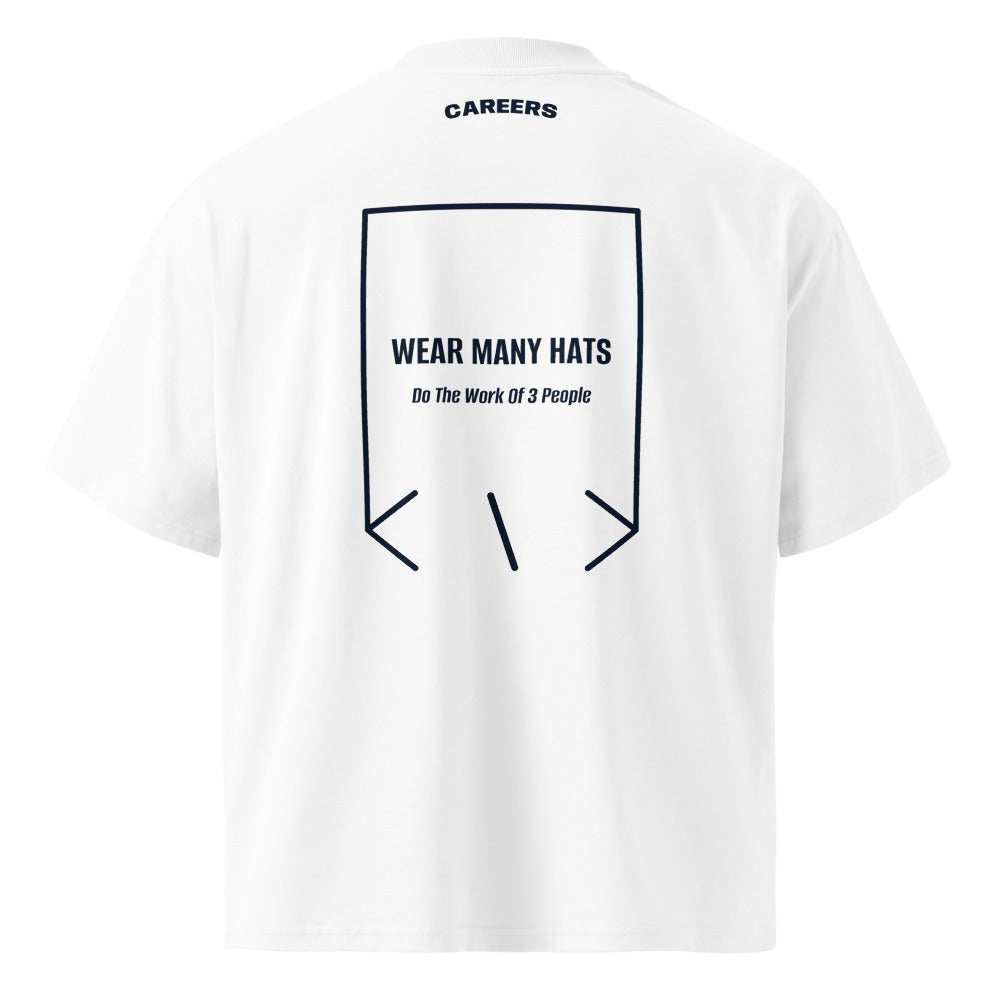 Wear Many Hats — White French Navy back mockup