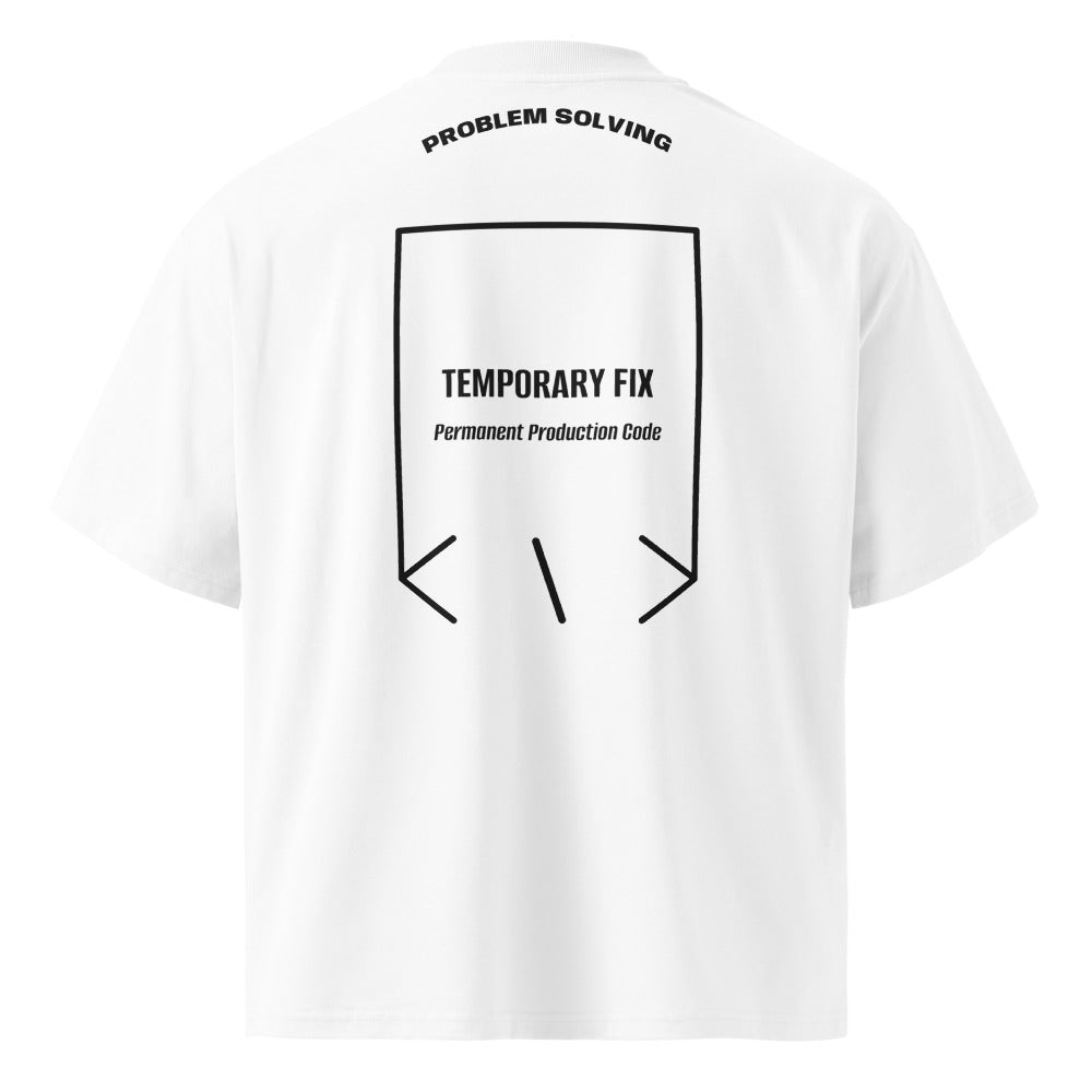 Temporary Fix — White Black back mockup