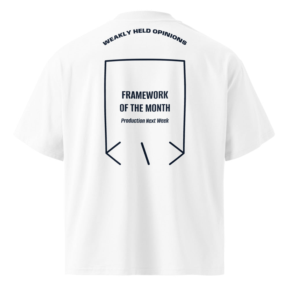 Framework Of The Month — White French Navy back mockup