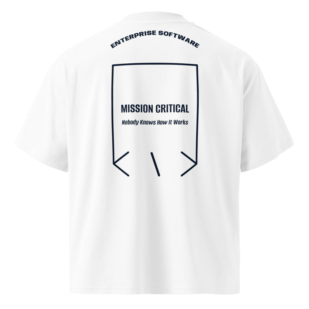 Mission Critical — White French Navy back mockup