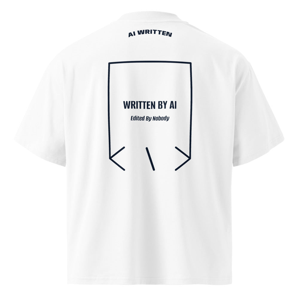 Written By AI — White French Navy back mockup