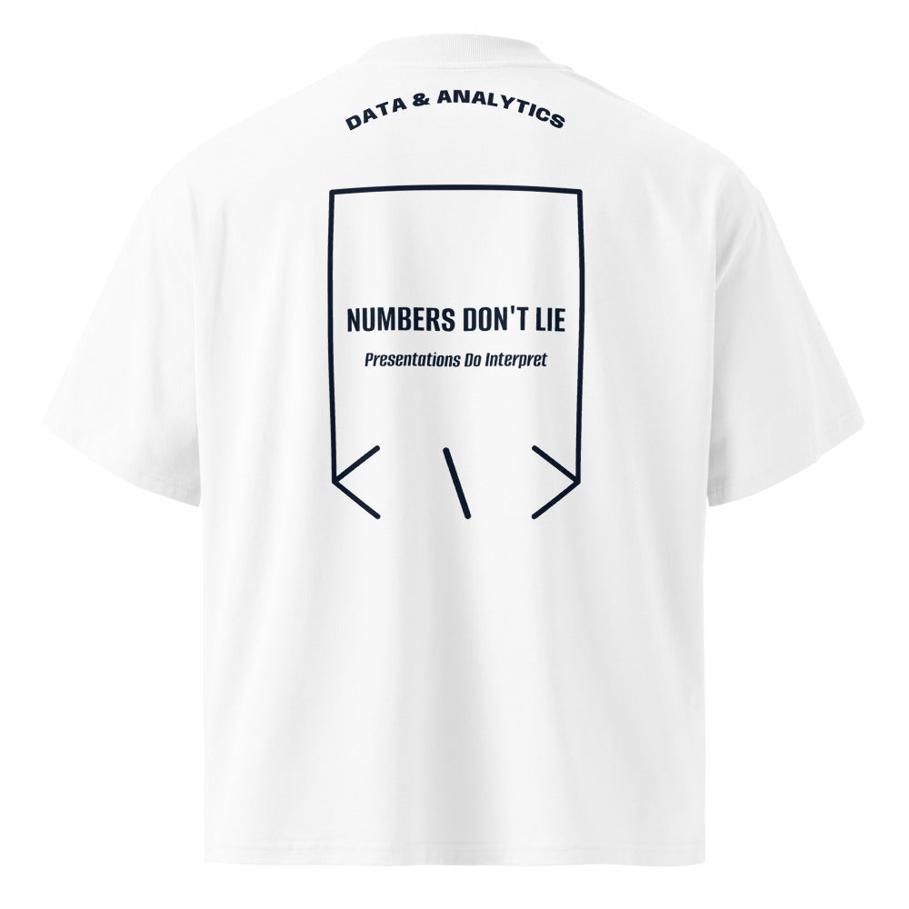 Numbers Don't Lie — White French Navy back mockup