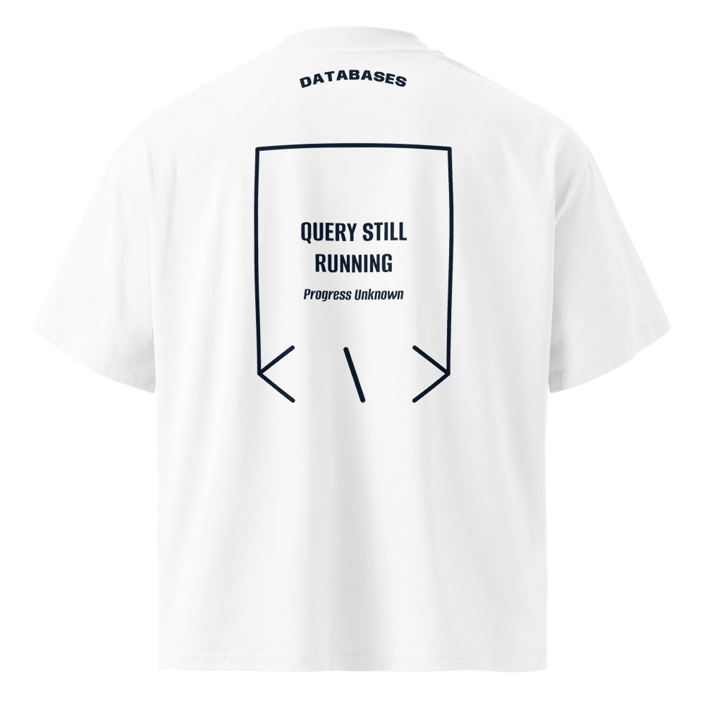 Query Still Running — White French Navy back mockup