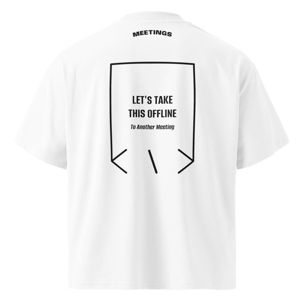 Let's Take This Offline — White Black back mockup