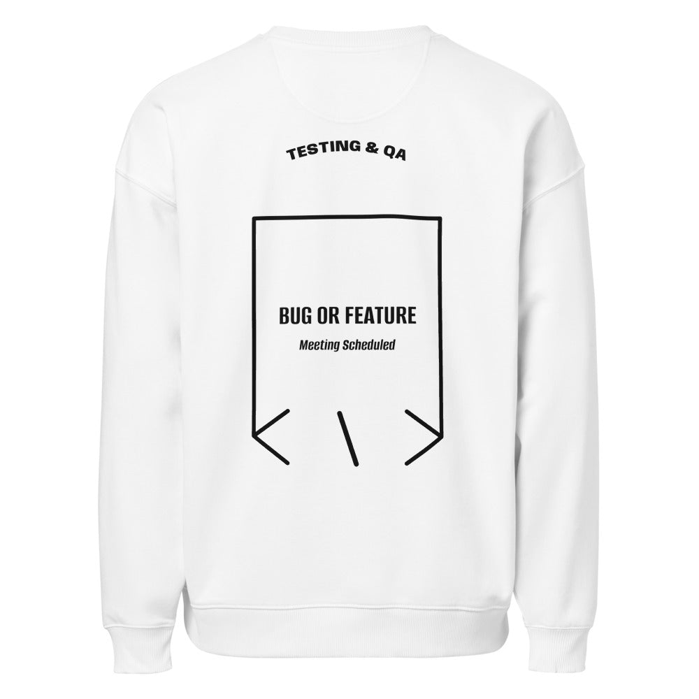 Bug Or Feature — White Black back mockup