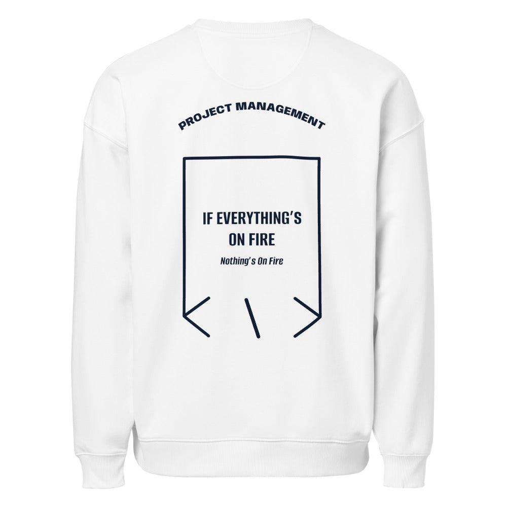 If Everything’s On Fire — White French Navy back mockup