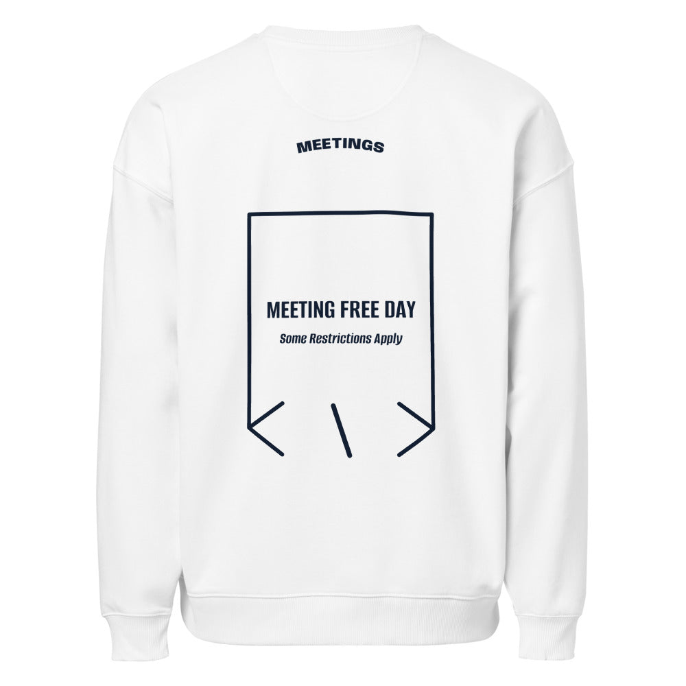 Meeting Free Day — White French Navy back mockup