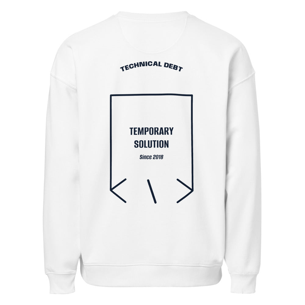 Temporary Solution — White French Navy back mockup