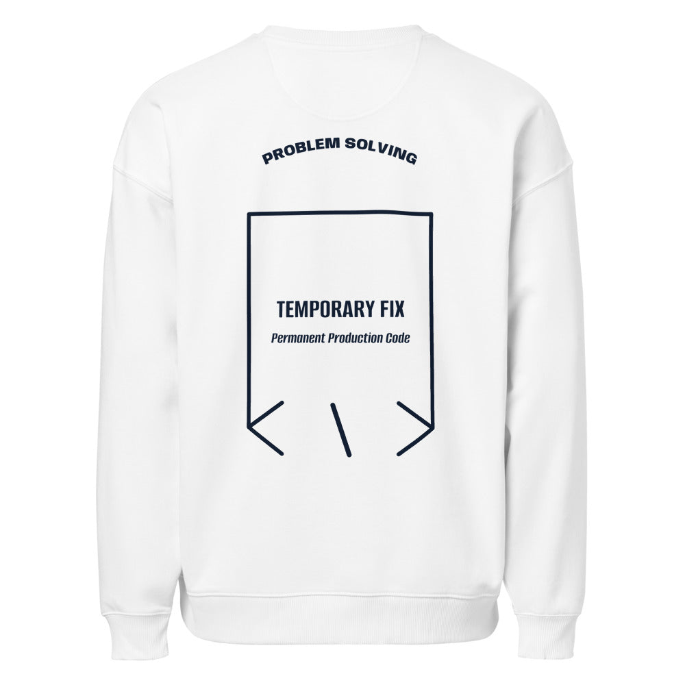Temporary Fix — White French Navy back mockup
