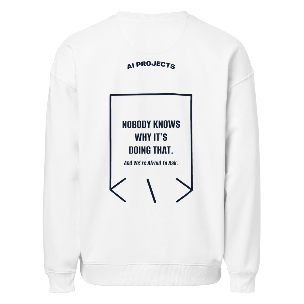 Nobody Knows Why It's Doing That. — White French Navy back mockup
