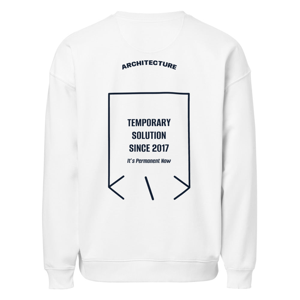 Temporary Solution Since 2017 — White French Navy back mockup