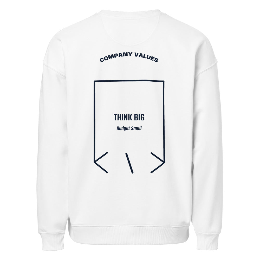 Think Big — White French Navy back mockup