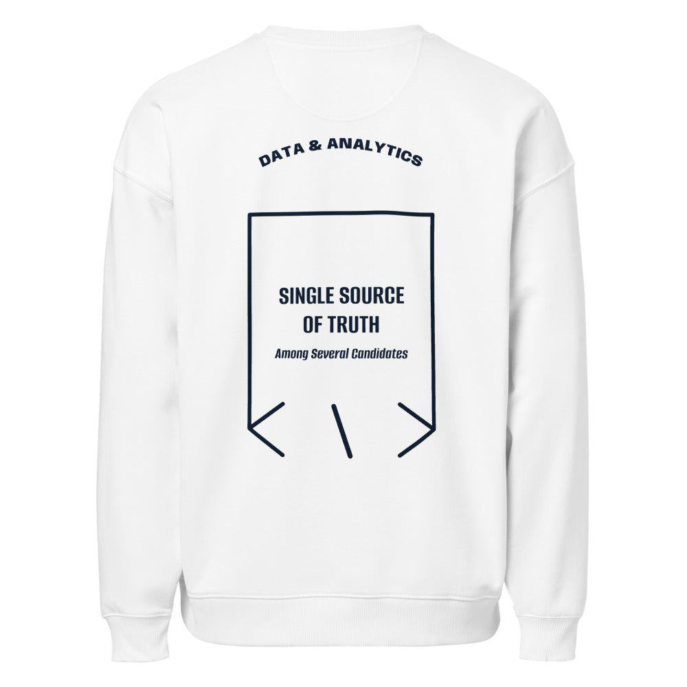 Single Source Of Truth — White French Navy back mockup