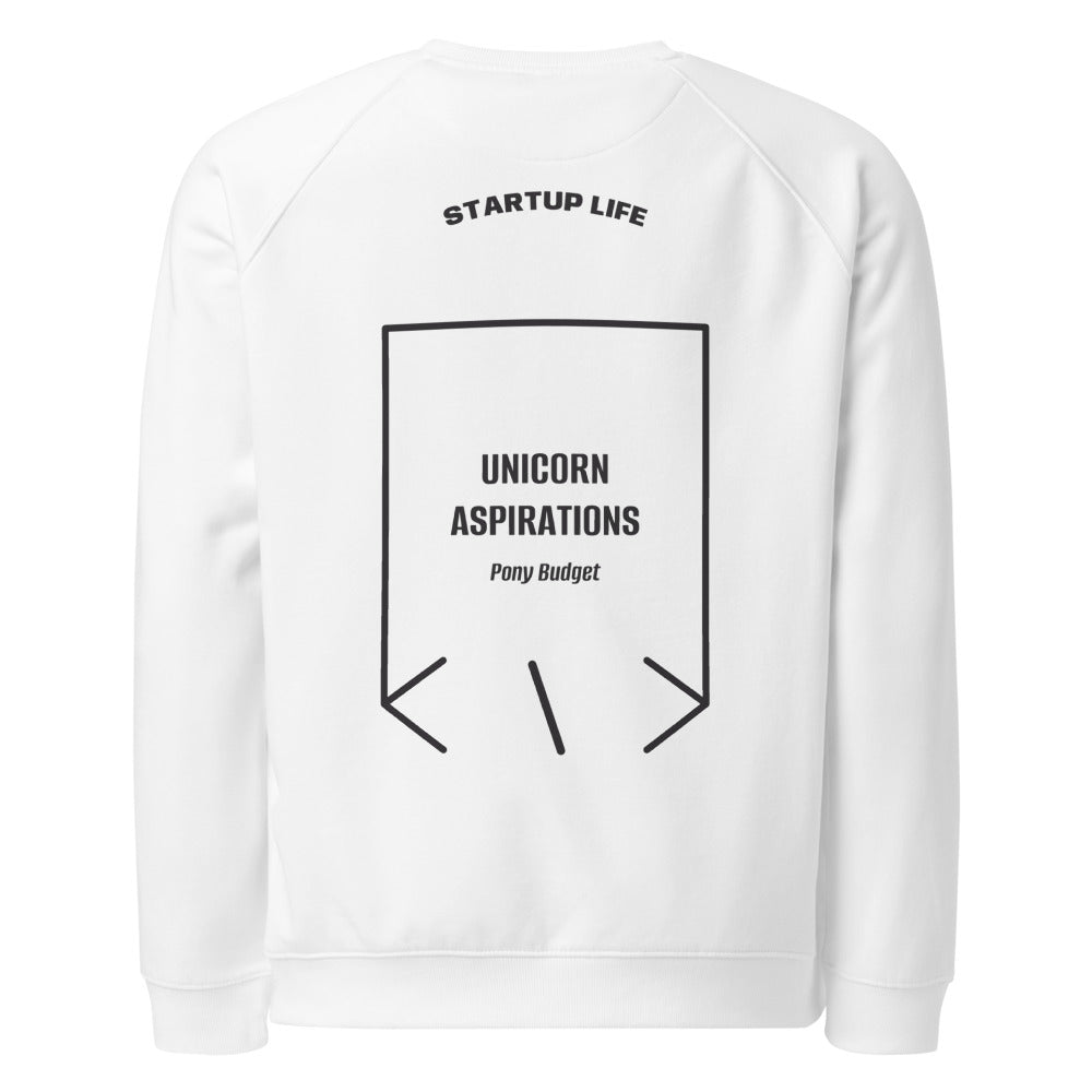 Unicorn Aspirations — White Charcoal Melange back mockup