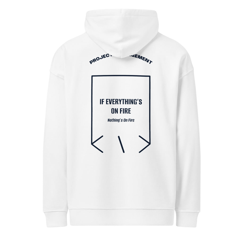 If Everything’s On Fire — White French Navy back mockup
