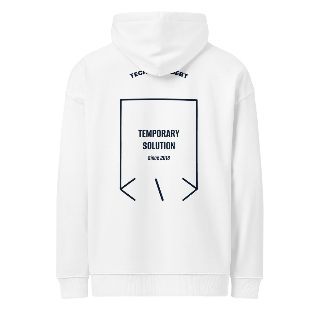 Temporary Solution — White French Navy back mockup