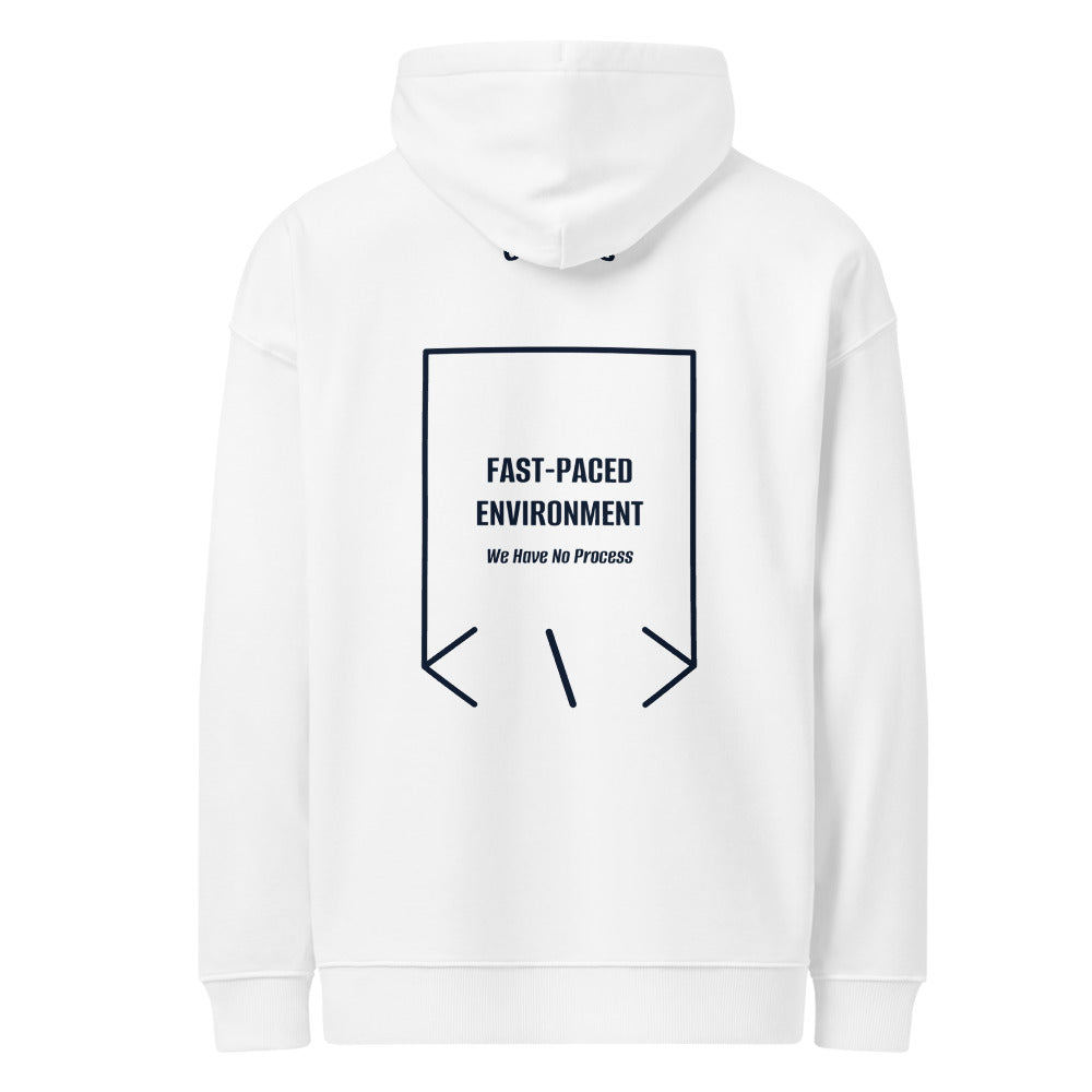 Fast-Paced Environment — White French Navy back mockup