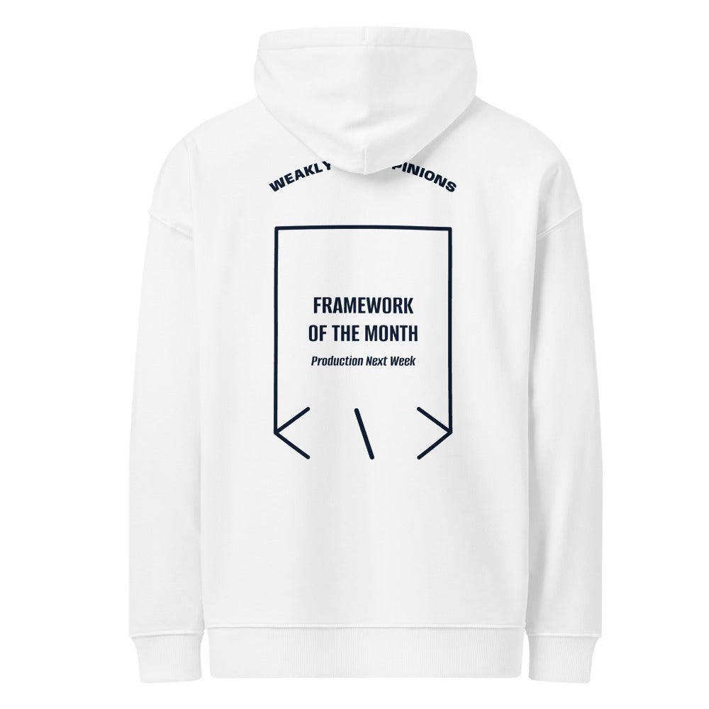 Framework Of The Month — White French Navy back mockup